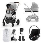 CYBEX Balios S Lux + Cloud T Luxury Bundle - Lava Grey-Travel Systems-No Base-SNOGGA Footmuff- Natural Baby Shower