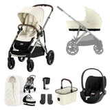 CYBEX Gazelle S + Cloud T Luxury Bundle - Seashell Beige-Travel Systems-No Base- Natural Baby Shower