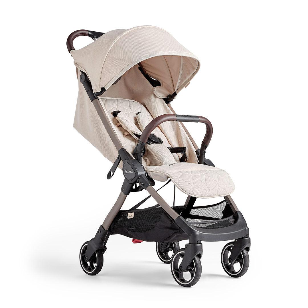 Silver Cross Clic Lightweight Stroller 2023 - Almond-Strollers-Almond-No Snack Tray-No Footmuff- Natural Baby Shower